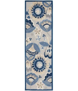 Nourison Home Aloha ALH25 Blue Grey 2 ft. 3 in. X 8 ft. Area Rug