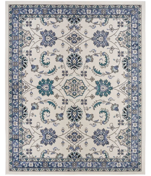 Nourison Home Nourison Essentials Ivory Blue NRE05 9 ft. X 12 ft. Rectangle Rug
