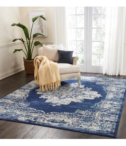 Nourison Home Grafix GRF14 Navy Blue 7 ft. X 10 ft. Area Rug