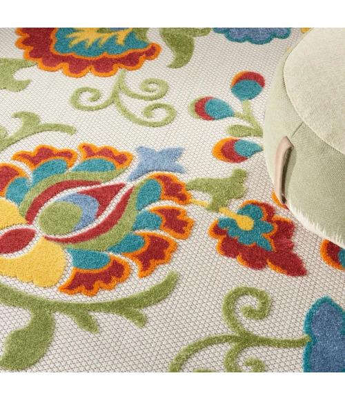 Nourison Aloha Area Rug ALH17-Ivory/Multi