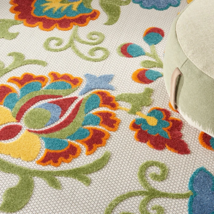 Nourison Aloha Area Rug ALH17-Ivory/Multi
