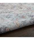 Nicole Curtis Machine Washable Series 1 Area Rug SR104 Blue 4' x 6'