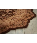 Nourison Home Heritage Hall Brown HE05 9ft. x Round Round Rug