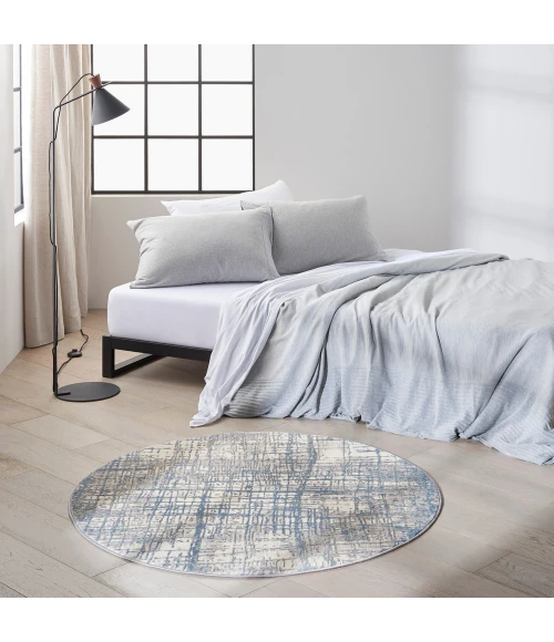 Calvin Klein Rush Area Rug CK950 Ivory Blue