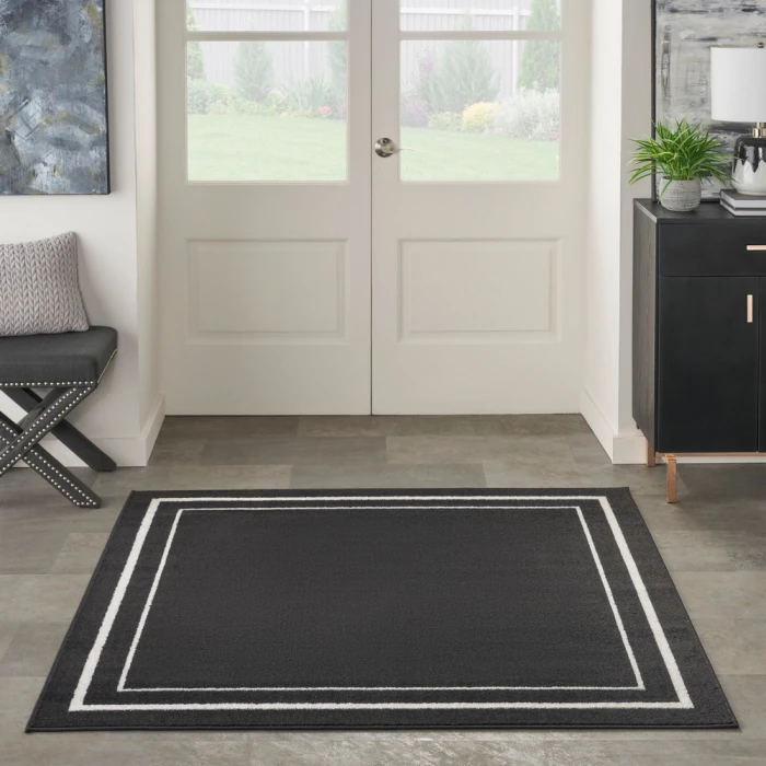 Nourison Nourison Essentials Area Rug NRE02 Black Ivory