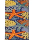 Nourison Aloha Navy Multicolor ALH24 2 ft. X 6 ft. Rectangle Rug