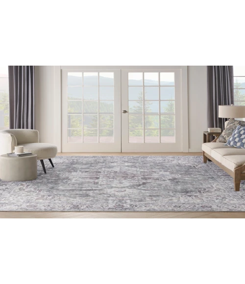 Nicole Curtis Machine Washable Series 1 Ivory Grey SR101 10 ft. X 14 ft. Rectangle Rug
