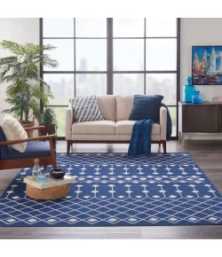 Nourison Home Grafix GRF37 Navy 7 ft. 10 in. X 9 ft. 10 in. Area Rug