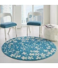 Nourison Tranquil Round Area Rug TRA04-Turquoise