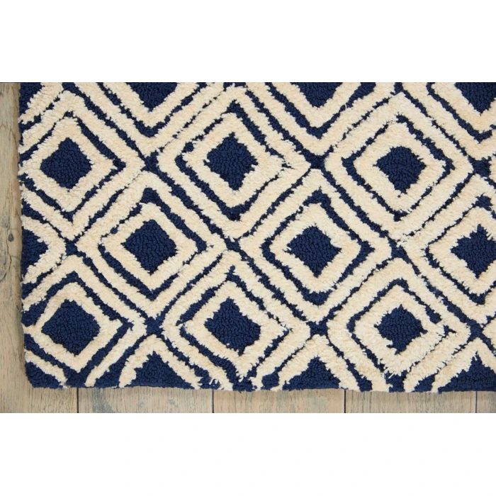 Nourison Home Deco Mod Navy 46358 3ft.9in. x 5ft.9in. Rect. Rug