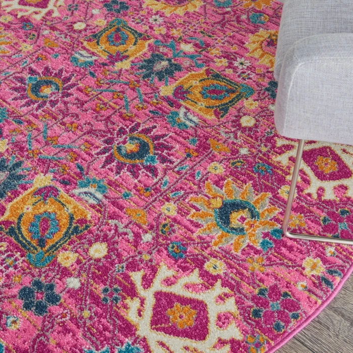 Nourison Passion Area Rug PSN01 Fuchsia 4' Round