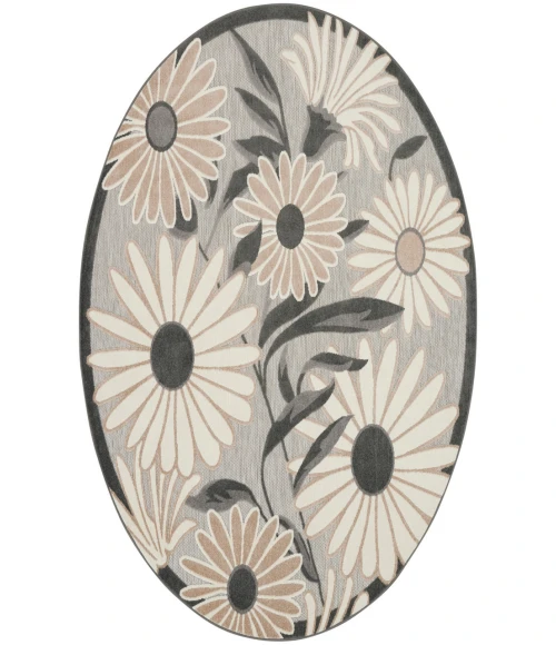Nourison Aloha Beige ALH33 5 ft. 3 in. Round Rug