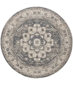 Nourison Home Quarry QUA07 Grey Ivory 4 ft. Round Area Rug