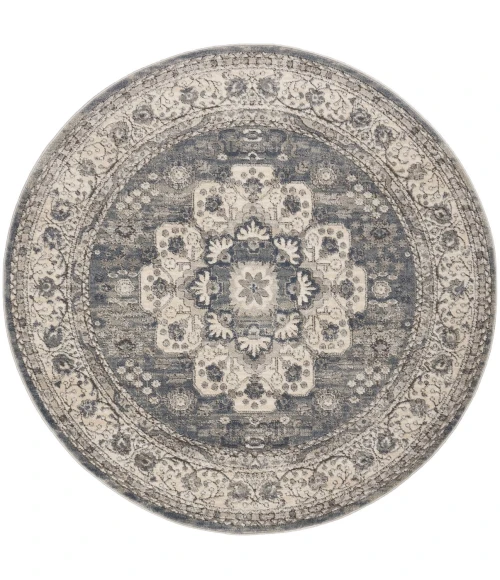 Nourison Quarry Grey/Ivory QUA07 4 ft. X Round Rug