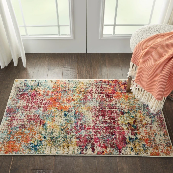 Nourison Celestial Area Rug CES13-Pink/Multicolor