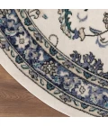 Nourison Home Nourison Essentials Ivory Blue NRE05 4 ft. Round Rug