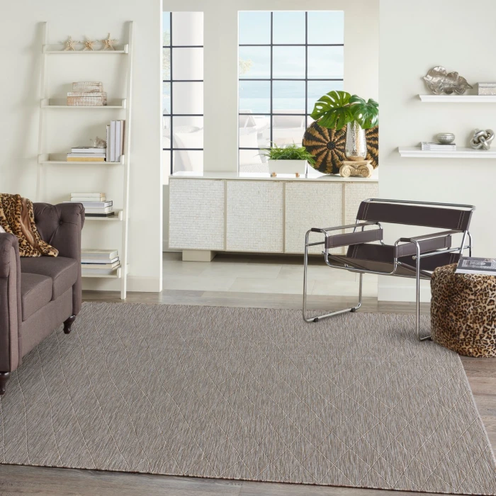 Nourison Washable Solutions Grey/Mocha WSL01 8 ft. X 10 ft. Rect. Rug