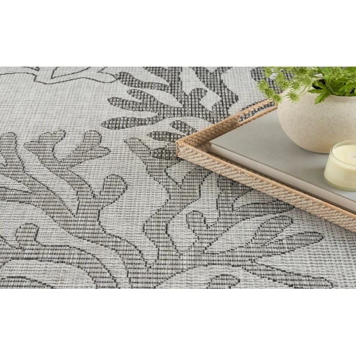 Nourison Garden Oasis Grey GOA05 8 ft. X 10 ft. Rectangle Rug