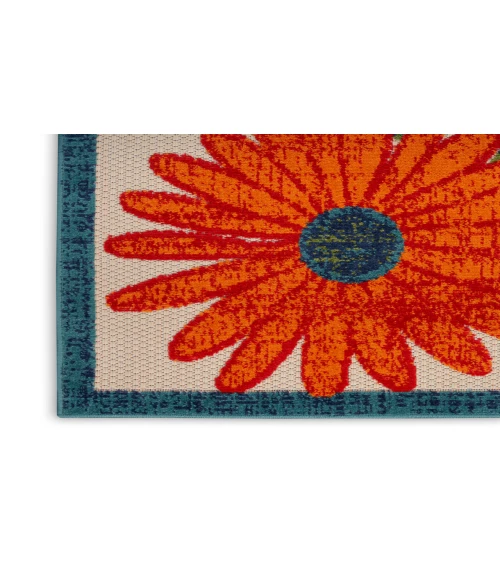 Nourison Aloha Ivory Multicolor ALH33 10 ft. X 14 ft. Rectangle Rug