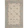Nourison Home Living Treasures LI16 Ivory Aqua 3 ft. 6 in. X 5 ft. 6 in. Area Rug