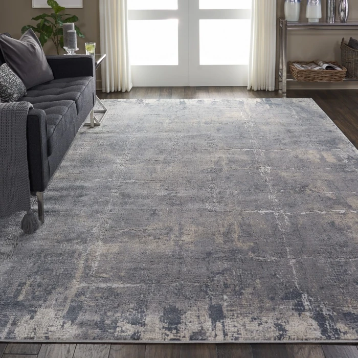 Nourison Rustic Textures Area Rug RUS06-Grey/Beige