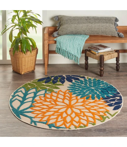 Nourison Aloha Round Area Rug ALH05-Multicolor