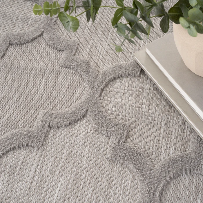 Nourison Easy Care Area Rug NES01 Silver Grey