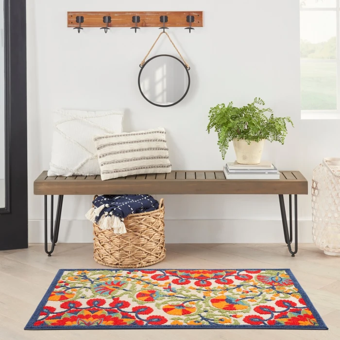 Nourison Aloha Area Rug ALH20 Red/Multi 3' x 5'