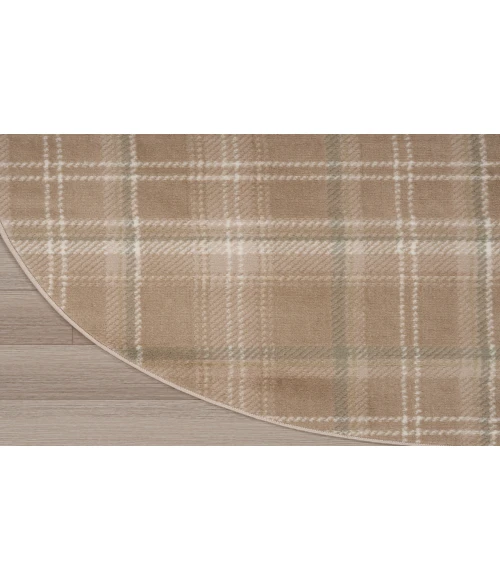 Nourison Grafix Taupe GRF03 8 ft. Round Rug