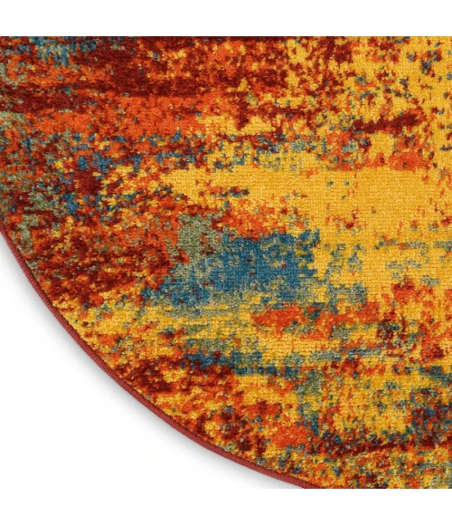 Nourison Home Nourison Essentials Flame NRE06 4 ft. Round Rug