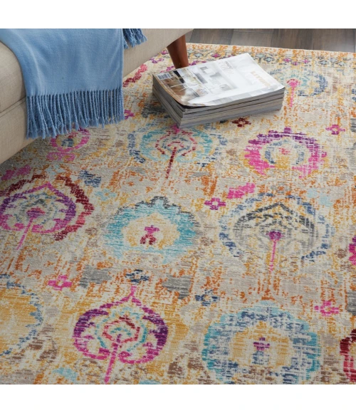 Nourison Vintage Kashan Area Rug VKA04-Ivory/Multicolor