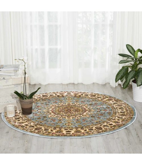 Nourison Home Delano Blue DEL04 7’10” x Round Round Rug