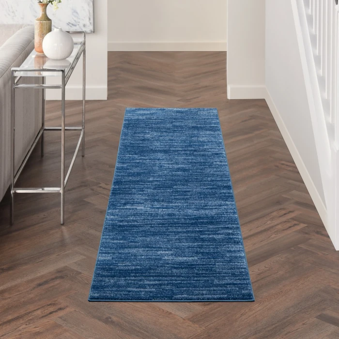 Nourison Essentials Navy Blue Area Rug NRE01-Navy Blue