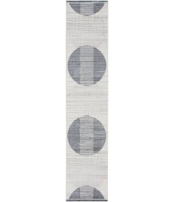 Nourison Home Astra Machine Washable ASW03 Ivory Blue 2 ft. 2 in. X 10 ft. Area Rug
