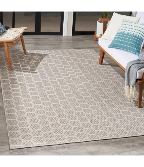 Nourison Twist Reversible Grey TWS01 4 ft. X 6 ft. Rect. Rug