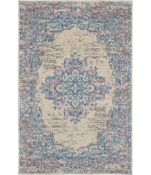 Nourison Grafix Area Rug GRF14-Ivory/Pink
