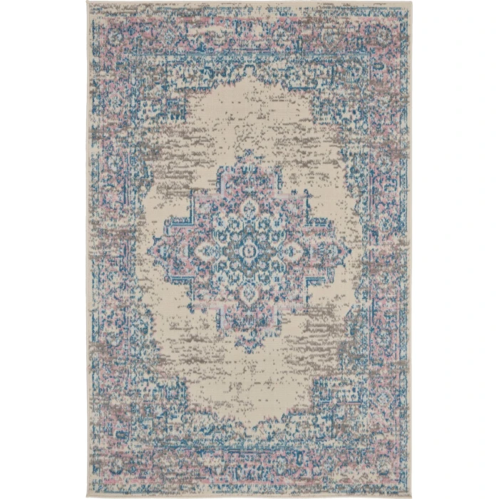 Nourison Grafix Area Rug GRF14-Ivory/Pink