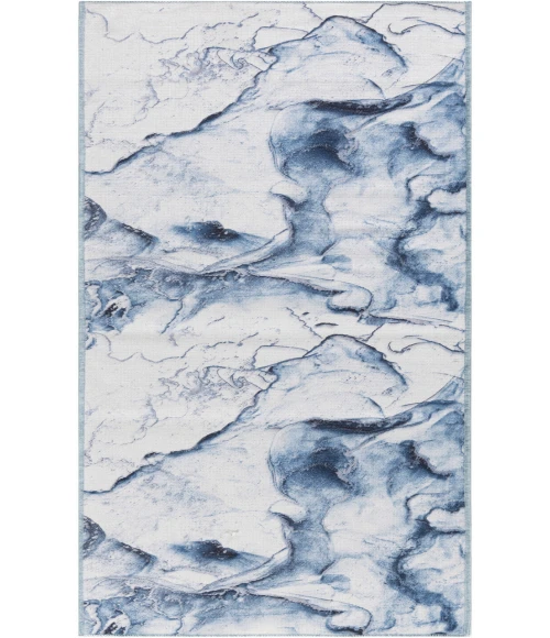 Inspire Me! Home Décor Daydream Ivory Blue DDR01 2 ft. 2 in. X 7 ft. 6 in. Rectangle Rug