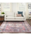 Nicole Curtis Machine Washable Series 1 Area Rug SR105 Red/Navy 9' x 12'