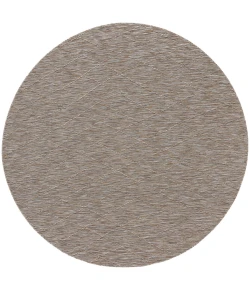 Nourison Home Washable Solutions WSL01 Grey/Mocha 8 ft. Round Area Rug