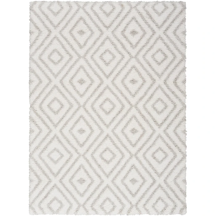 Nourison Modern Shag Ivory Silver MMD01 5 ft. X 7 ft. Rect. Rug
