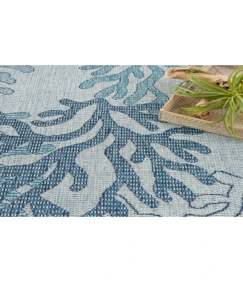 Nourison Garden Oasis Blue GOA05 8 ft. X 10 ft. Rectangle Rug