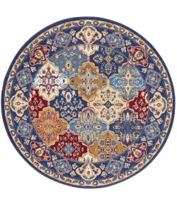 Nourison Home Grafix GRF31 Multicolor 5 ft. 3 in. Round Area Rug