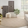 Nourison Home Versatile Cream NRV01 8 ft. Round Rug