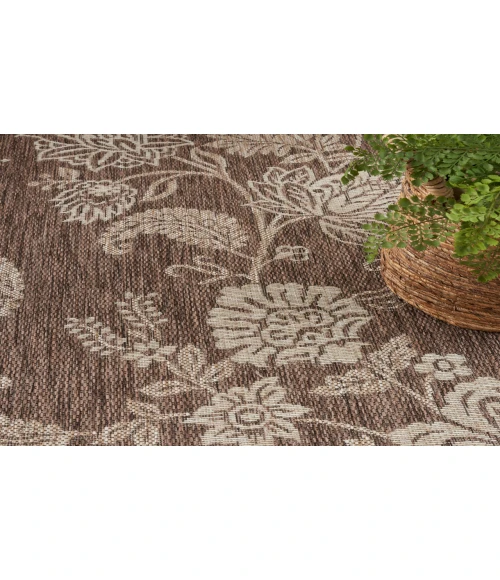 Nourison Garden Oasis Mocha GOA03 5 ft. X 7 ft. Rectangle Rug