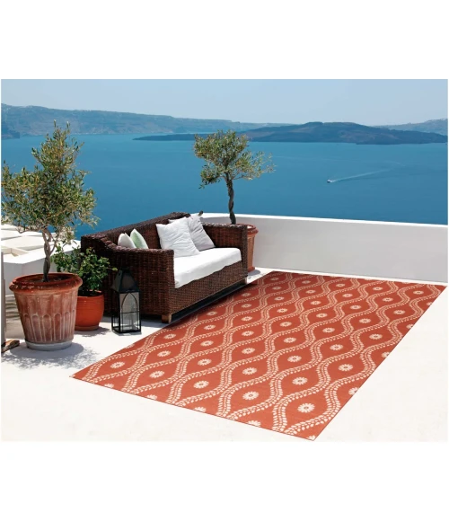 Nourison Home & Garden Area Rug RS085-Rust