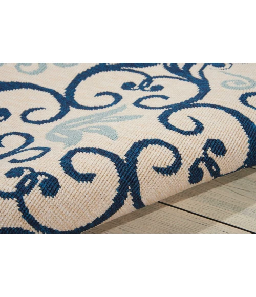 Nourison Caribbean Area Rug CRB02-Ivory/Navy