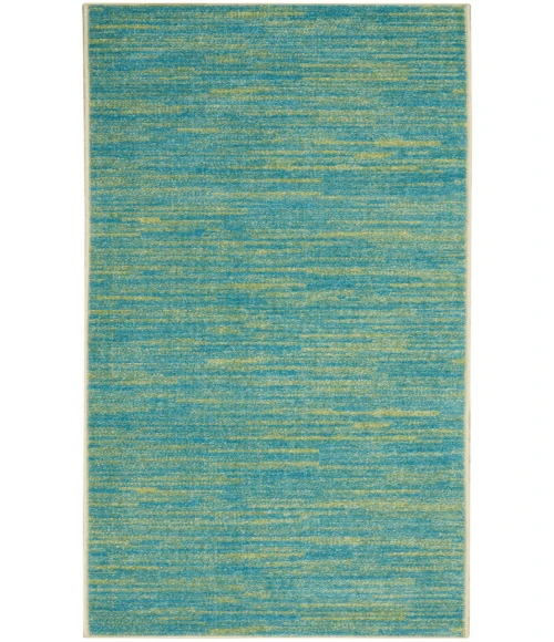 Nourison Nourison Essentials Blue Green NRE01 2 ft. 2 in. X 18 ft. Rectangle Rug