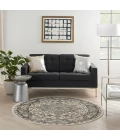 Nourison Quarry Ivory Blue QUA05 8 ft. X Round Rug