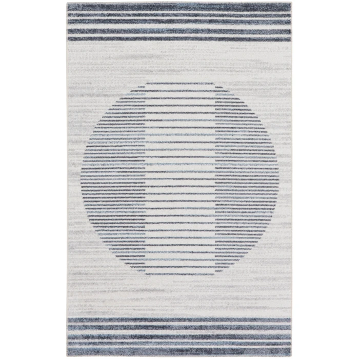 Nourison Astra Machine Washable Area Rug ASW05 Ivory Blue
